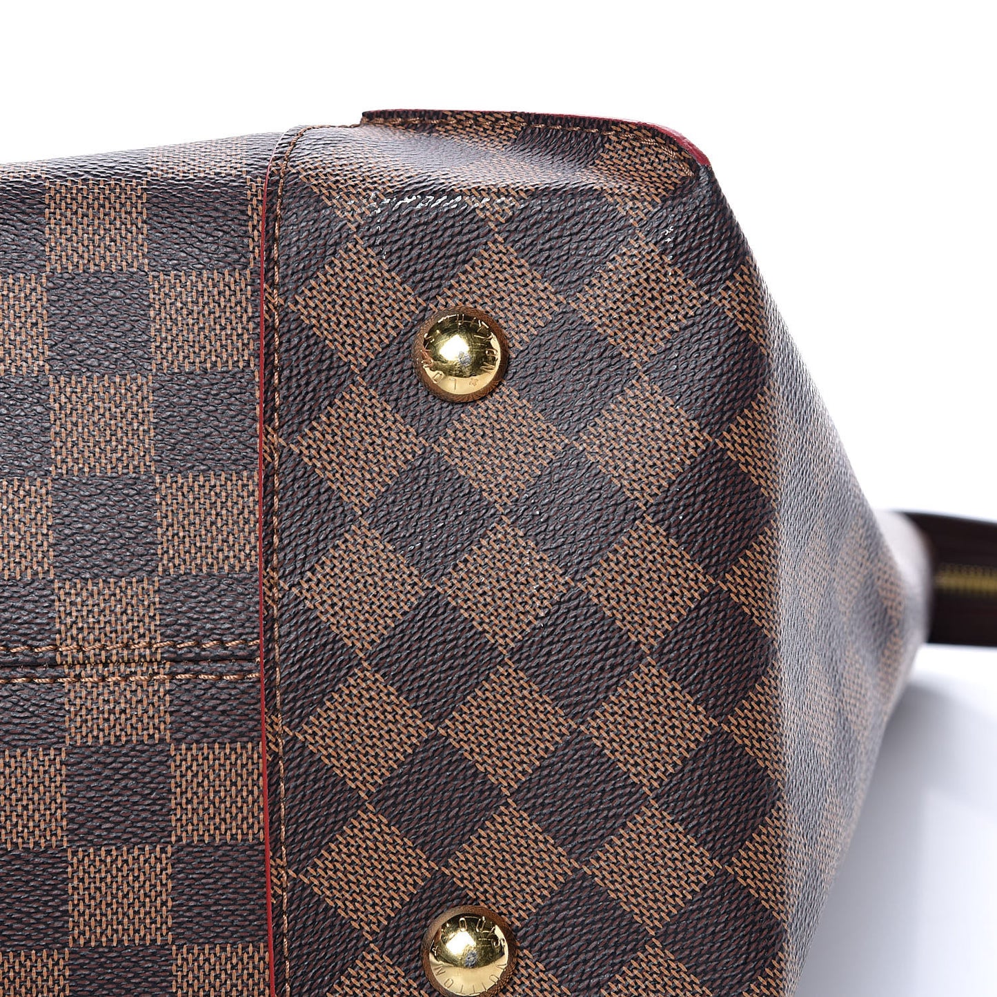 Damier Ebene Caissa Tote MM Cherry