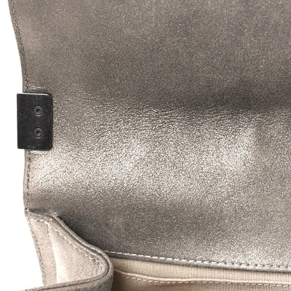 Chanel Iridescent Calfskin Quilted Strass Medium Paris Dallas Boy Flap Dark Khaki 11 of 12