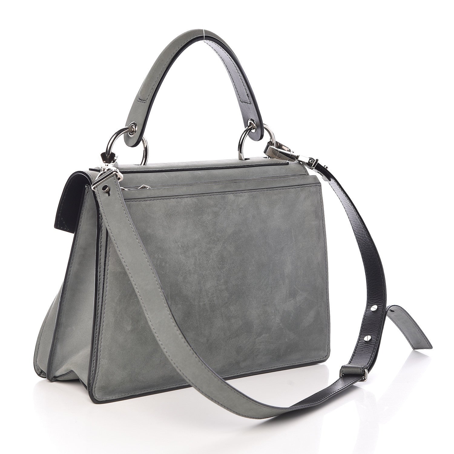 Proenza Schouler Suede Medium Hava Top Handle Bag Heather Grey 4 of 10