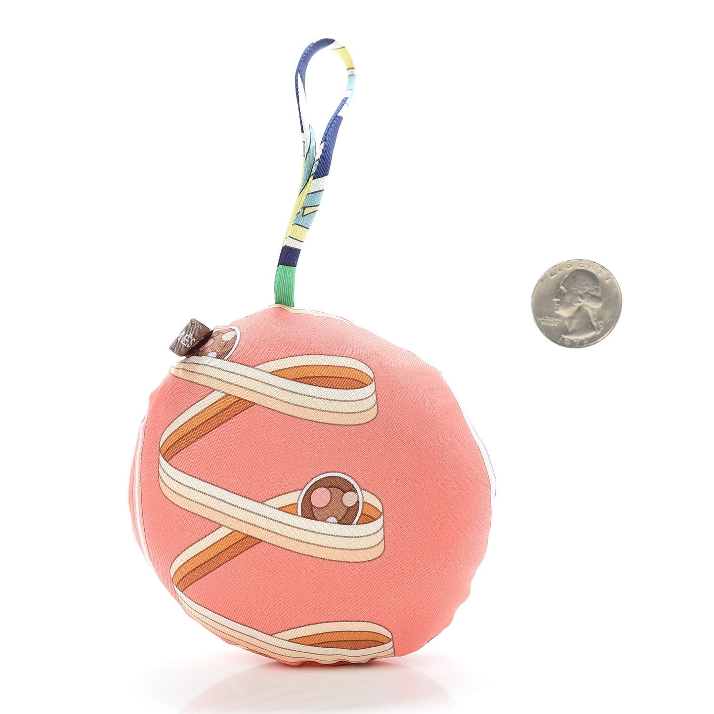 Silk Petit H Round Ornament Charm