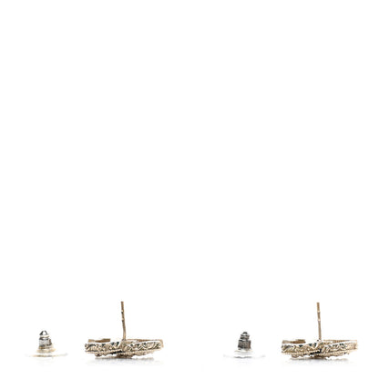 Chanel Enamel CC Baroque Earrings Black Gold 4 of 4