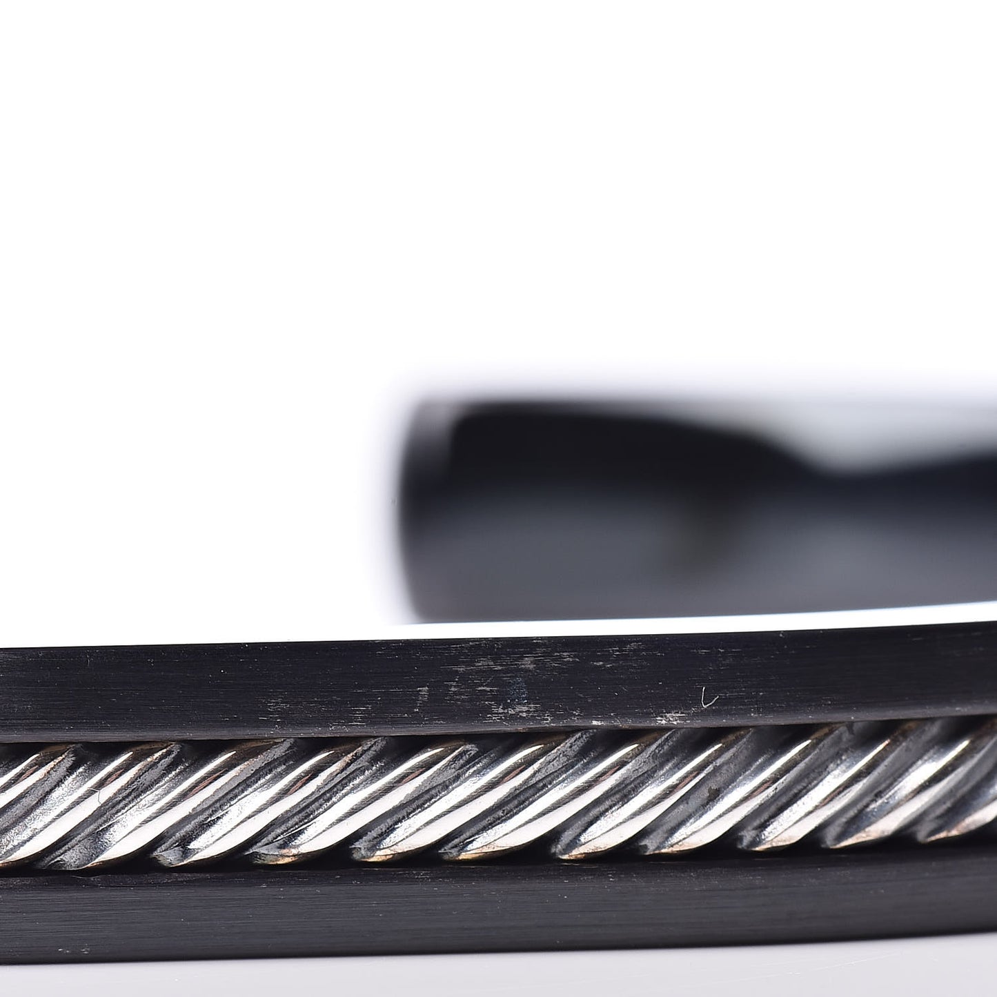 Titanium Sterling Silver Cuff Bracelet Black