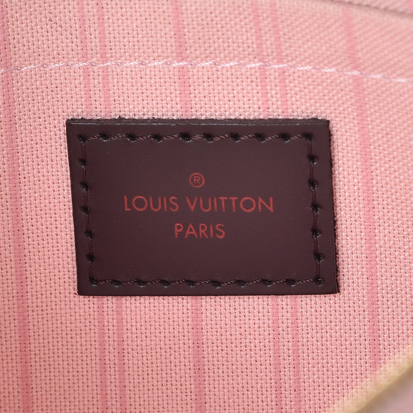 Damier Ebene Neverfull MM GM Pochette Rose Ballerine