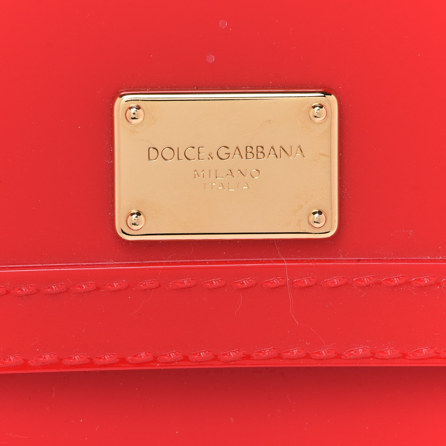 Dolce & Gabbana Rubber Miss Sicily Satchel Red 6 of 10