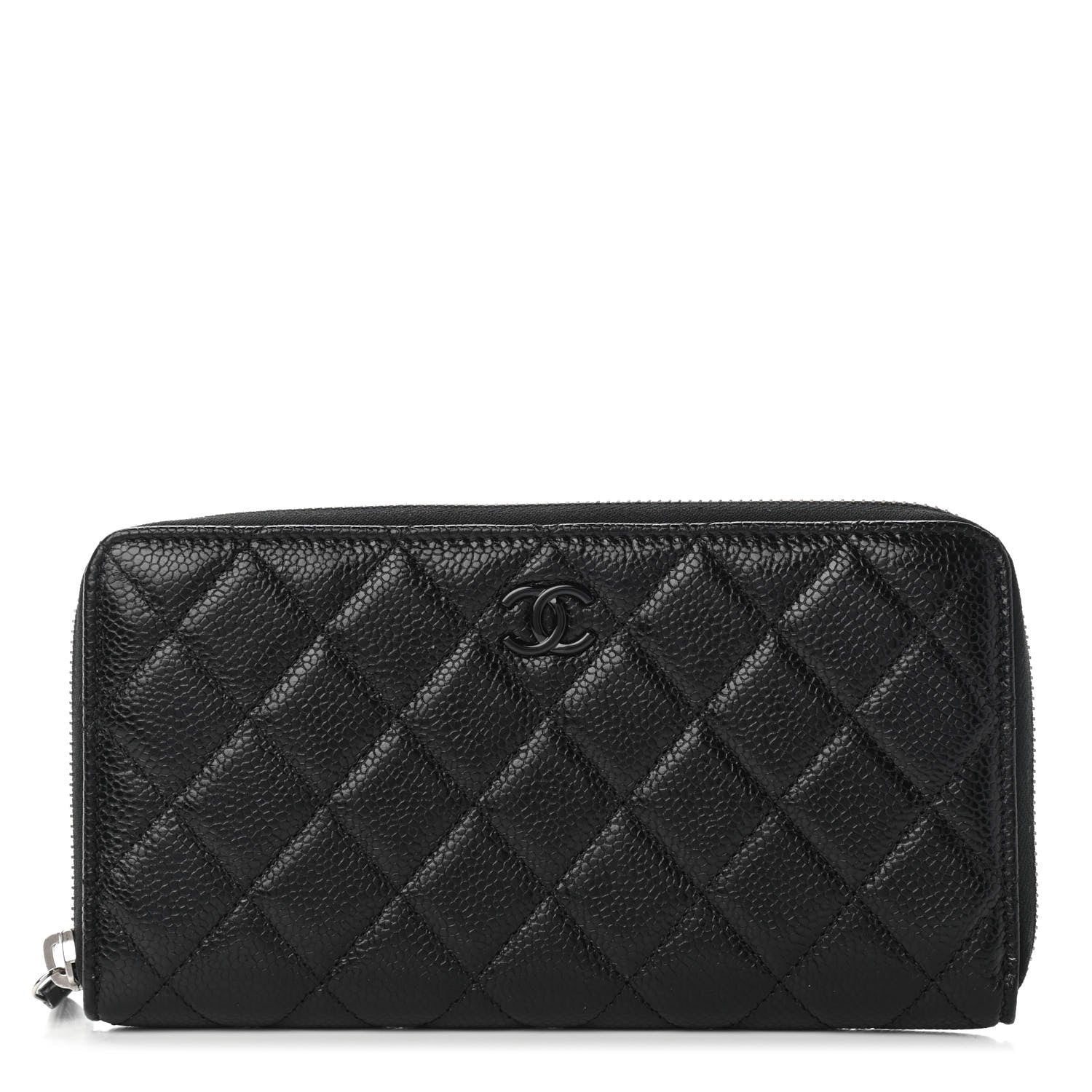Chanel Caviar Quilted Incognito Large Gusset Zip Around Wallet Black 1 of 8
