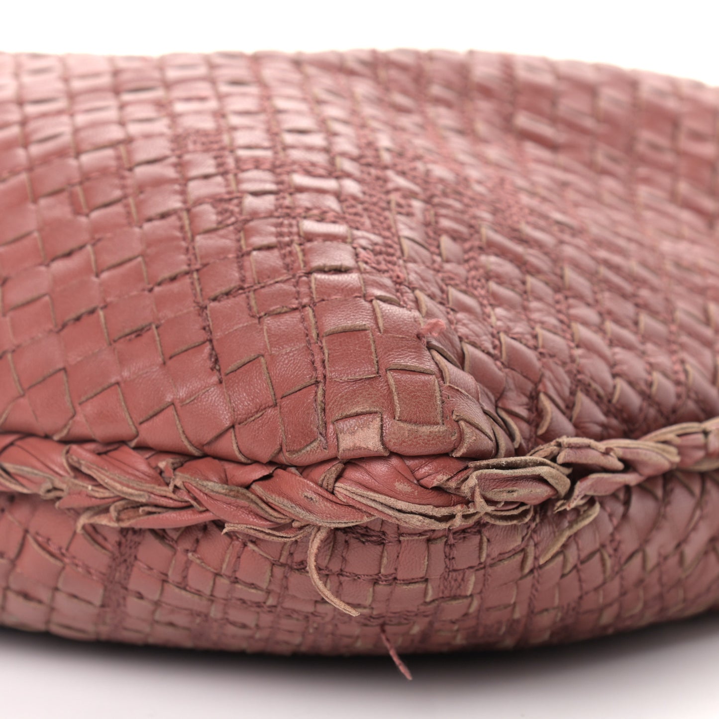 Nappa Intrecciato Fuzzy Maxi Veneta Hobo Dusty Rose