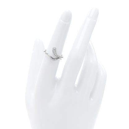 Tiffany Platinum Diamond Elsa Peretti Open Form Teardrop Ring 51 5.75 2 of 4