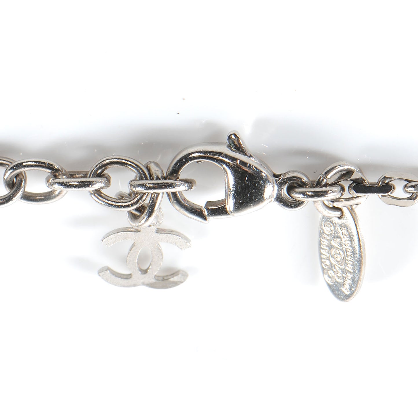 Crystal CC Square Charm Necklace