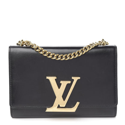 Louis Vuitton Calfskin Chain Louise MM Black 1 of 11