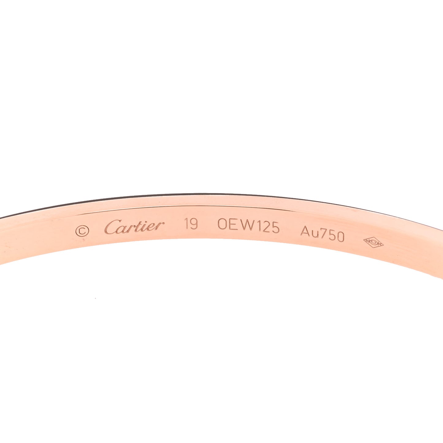 18K Pink Gold Small LOVE Bracelet 19