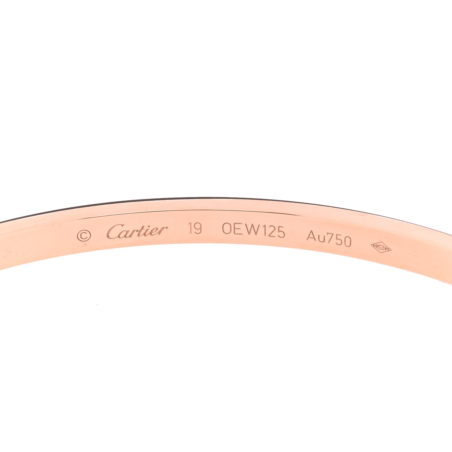 Cartier 18K Pink Gold Small LOVE Bracelet 19 3 of 5