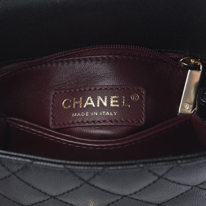 Chanel Caviar Quilted Extra Mini Coco Handle Flap Black 7 of 13