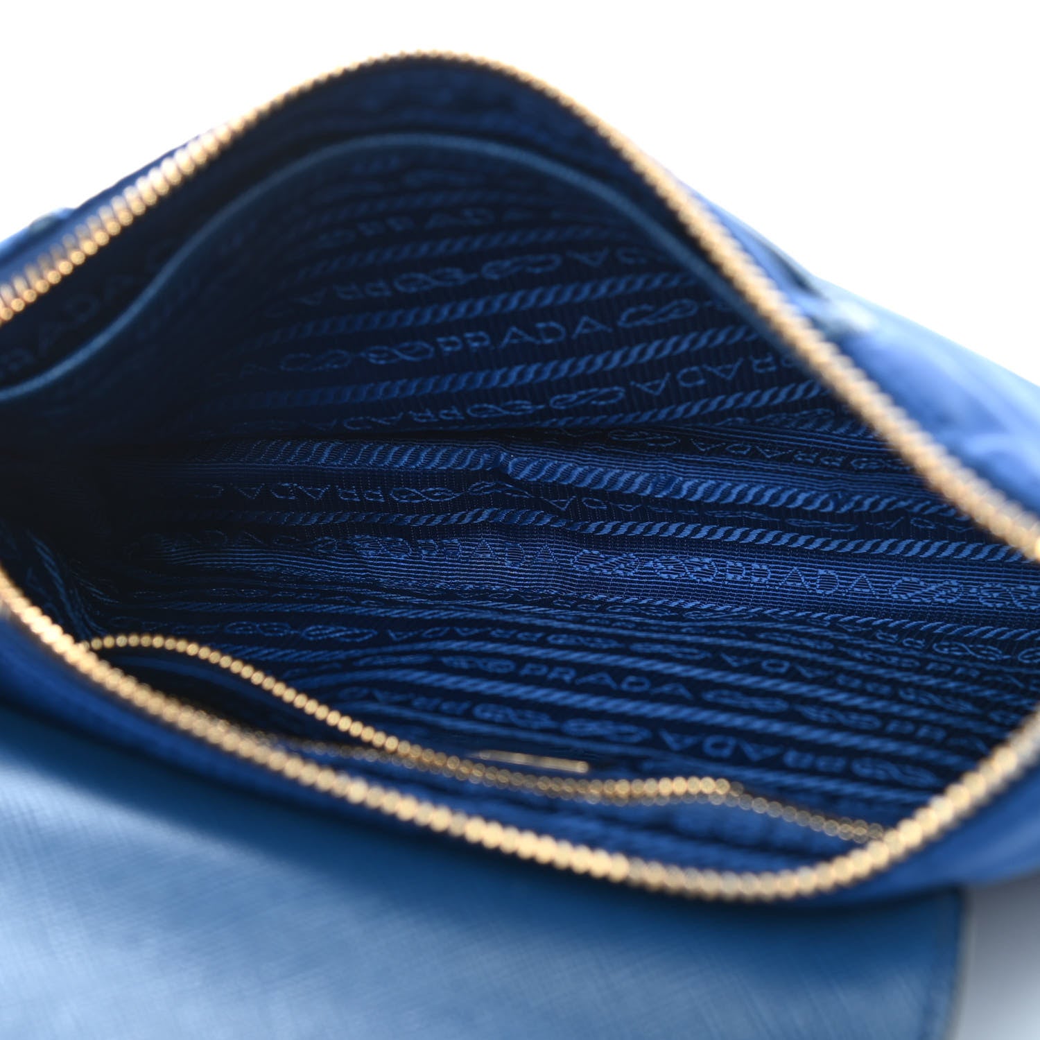 Prada Tessuto Nylon Saffiano Crossbody Bag Bleuette 5 of 9