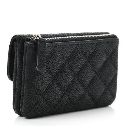 Chanel Iridescent Caviar Quilted Coin Purse Black 3 of 8