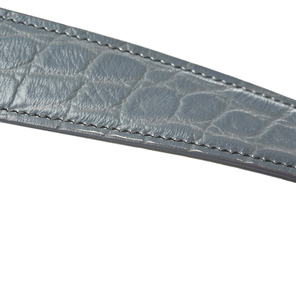 Alexander McQueen Calfskin Crocodile Embossed Box Shoulder Bag 16 Grey 19 of 20