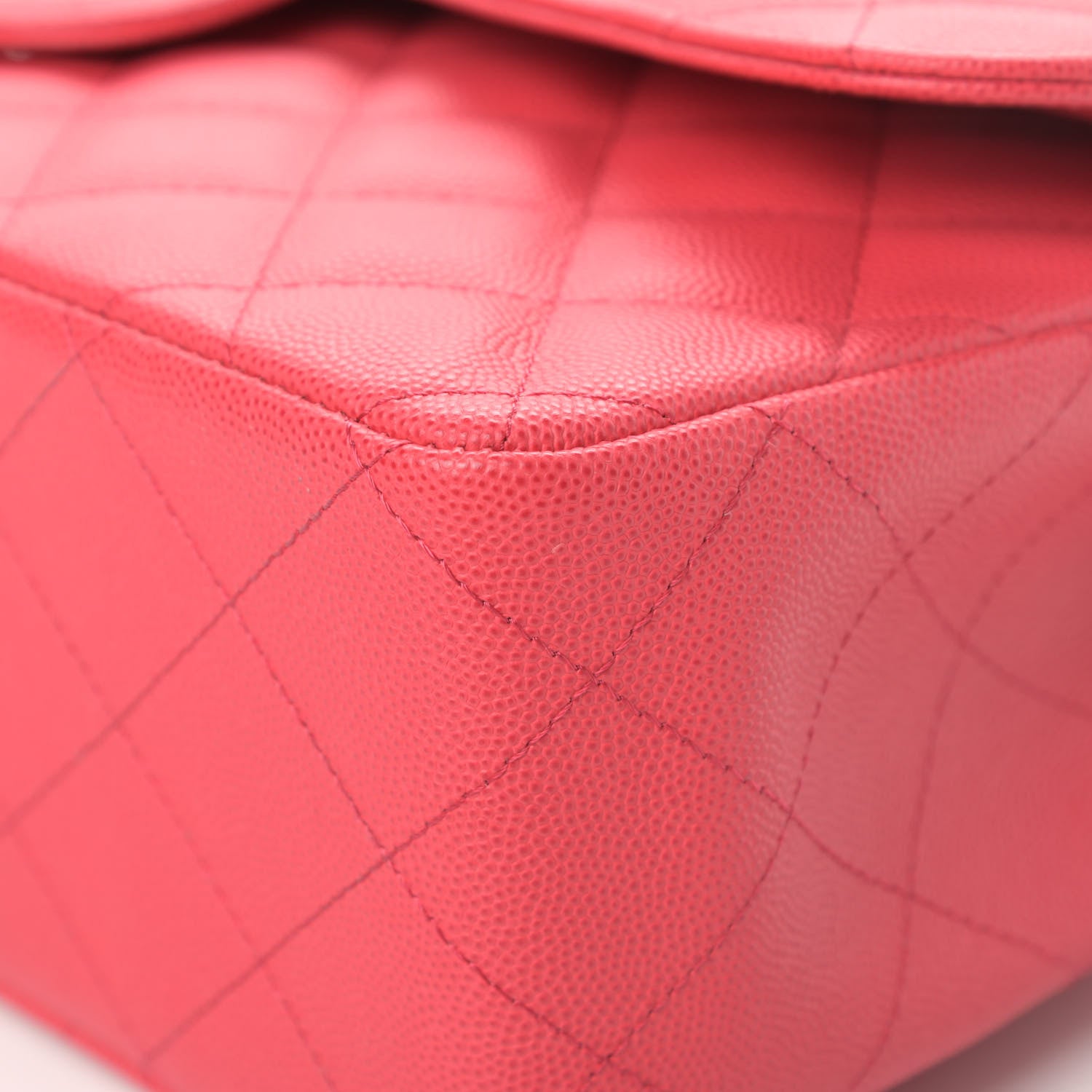Chanel Caviar Quilted Jumbo Double Flap Dark Pink 11 of 11