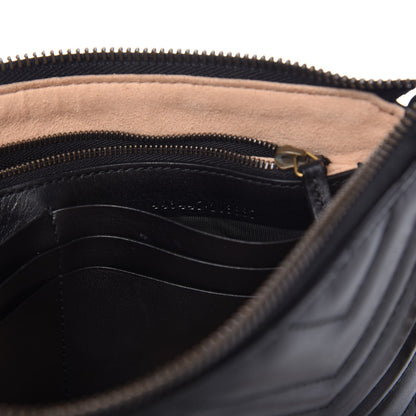 Gucci Calfskin Matelasse Mini GG Marmont Chain Bag Black 9 of 11