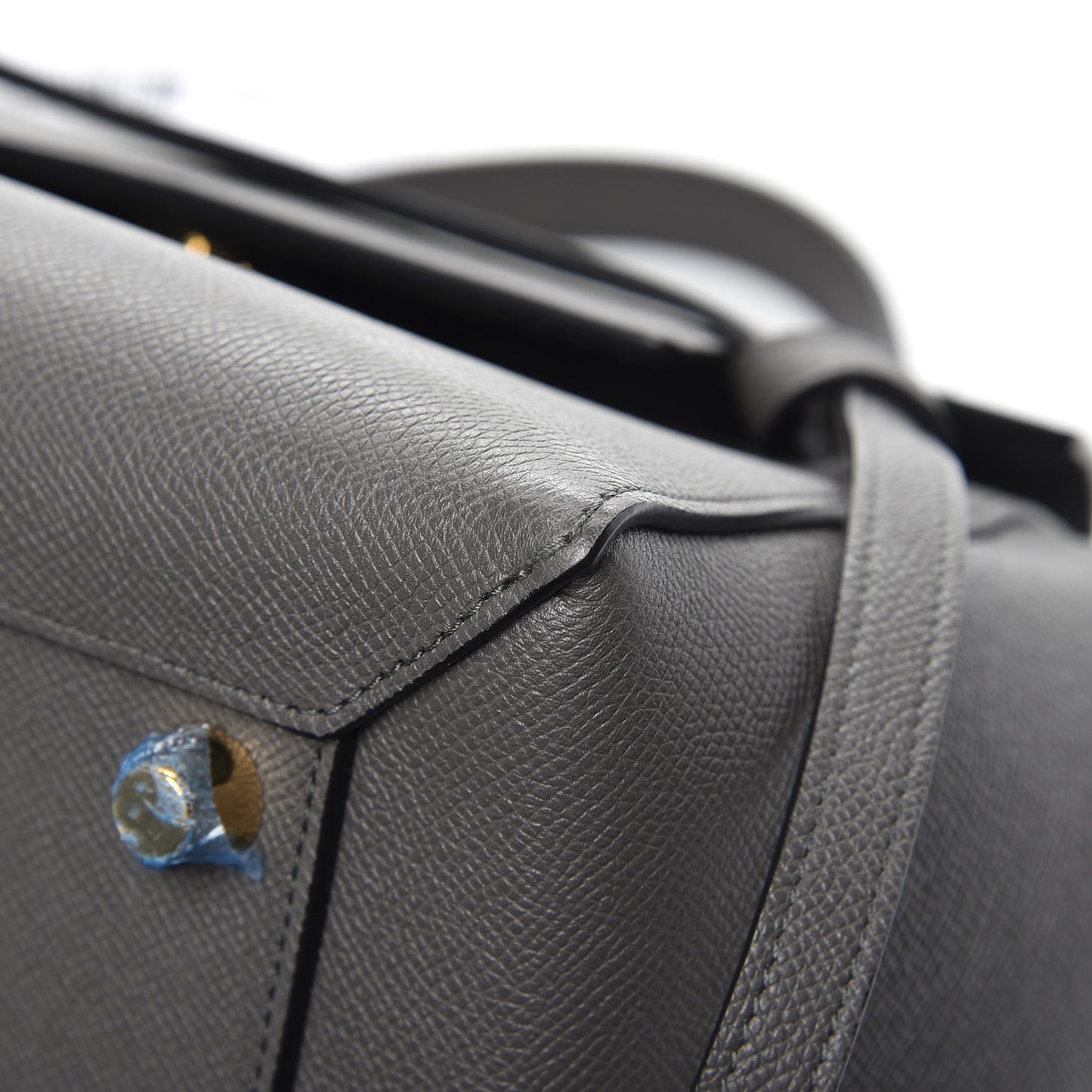 Grained Calfskin Mini Belt Bag Grey