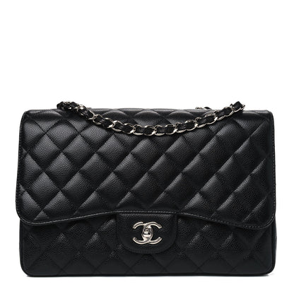 Chanel Caviar Quilted Jumbo Single Flap Black 1 of 5