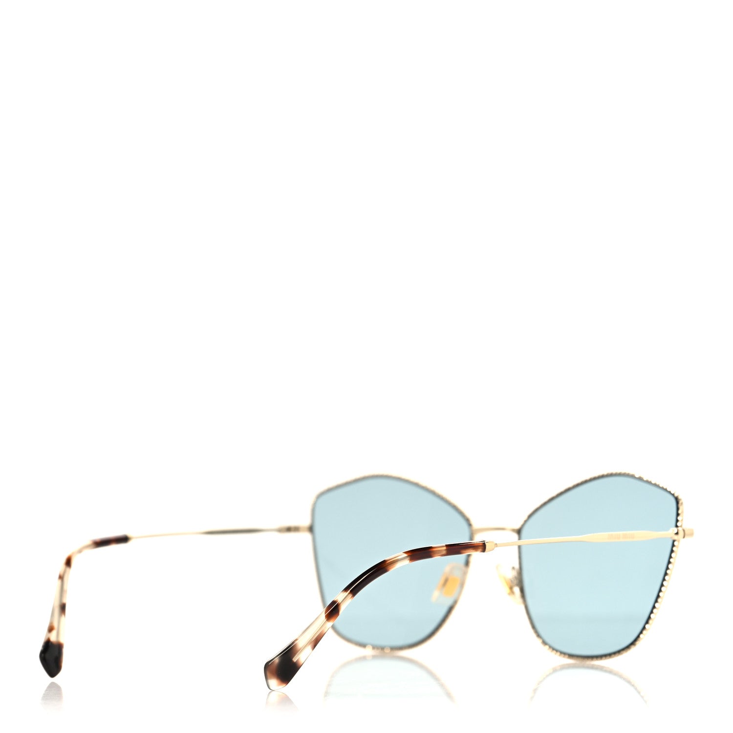 Miu Miu Metal Oval Sunglasses SMU60V Tortoise 4 of 7