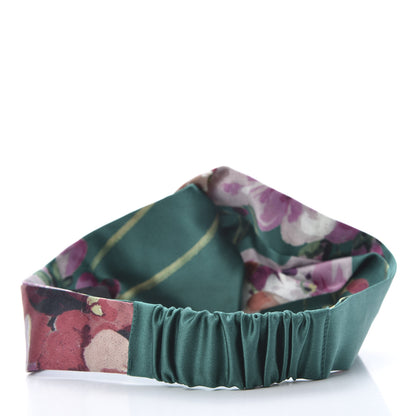 Gucci Silk Blooms Print Duchesse Headband Grass 3 of 7