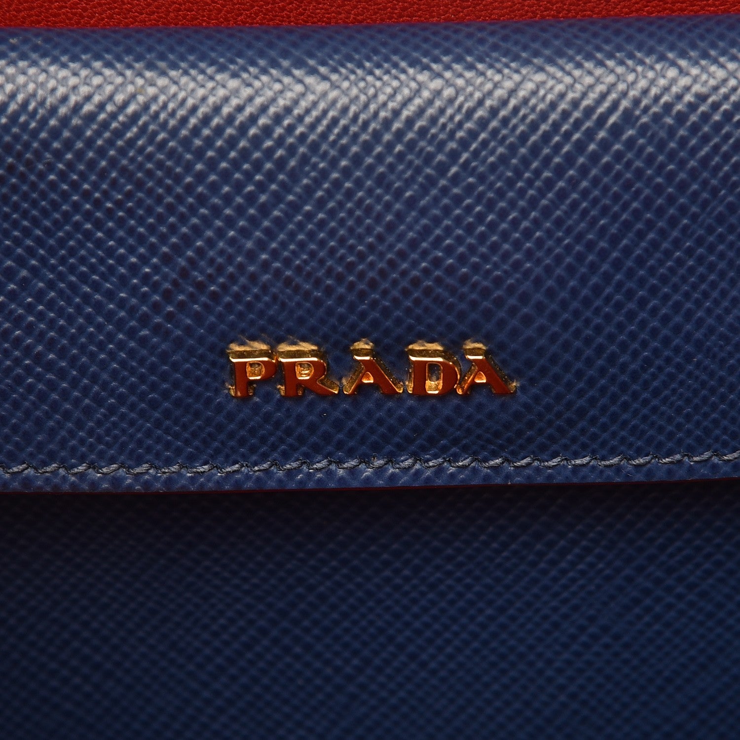 Prada Saffiano Cuir Small Double Bag Ink Fire Engine Red 9 of 9