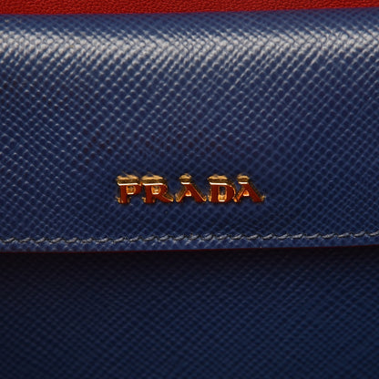 Prada Saffiano Cuir Small Double Bag Ink Fire Engine Red 9 of 9