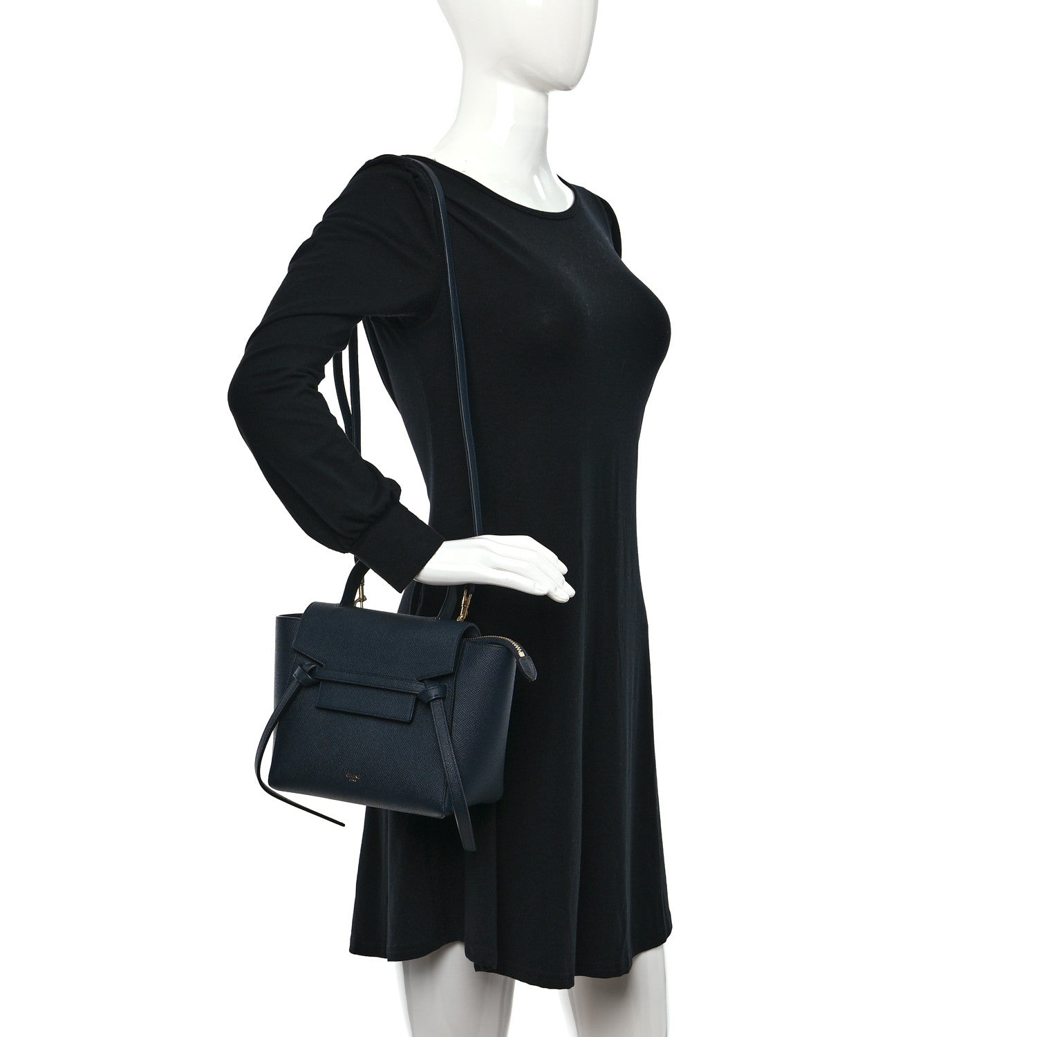 Celine Grained Calfskin Nano Belt Bag Abyss Blue 2 of 11