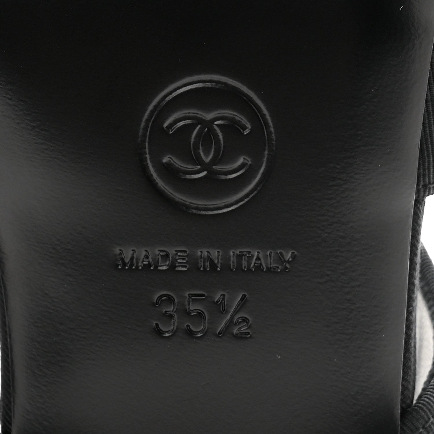 Chanel Grosgrain Chain CC Logo Bow Sandals 35.5 Black 7 of 13