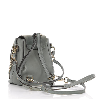 Chloe Suede Calfskin Mini Faye Backpack Cloudy Blue 2 of 10