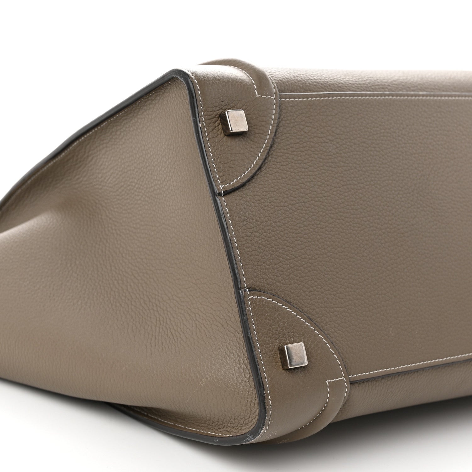 Celine Drummed Calfskin Mini Luggage Souris 9 of 18
