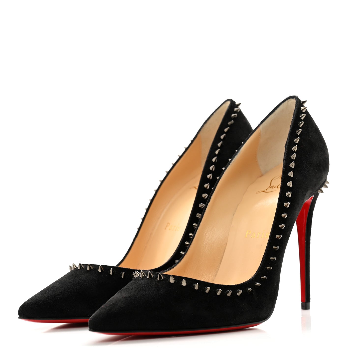 Veau Velours Anjalina 100 Pumps 36.5 Black Gun