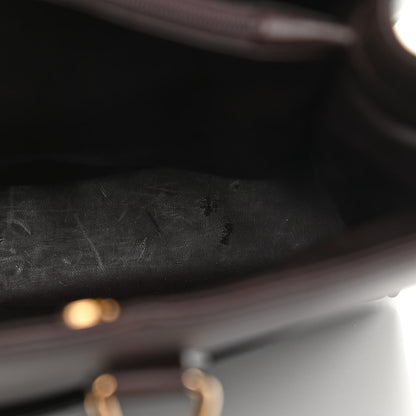 Gucci Calfskin Bamboo Tote Burgundy 9 of 13