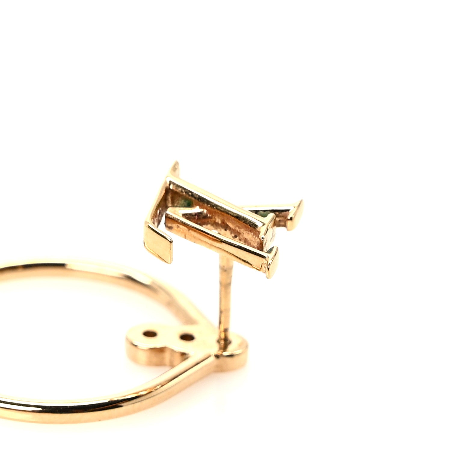 Louis Vuitton LV Eclipse Hoop Earrings Gold 4 of 4