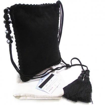 Prada Suede Scamosciato Tassel Bag Nero 3 of 11