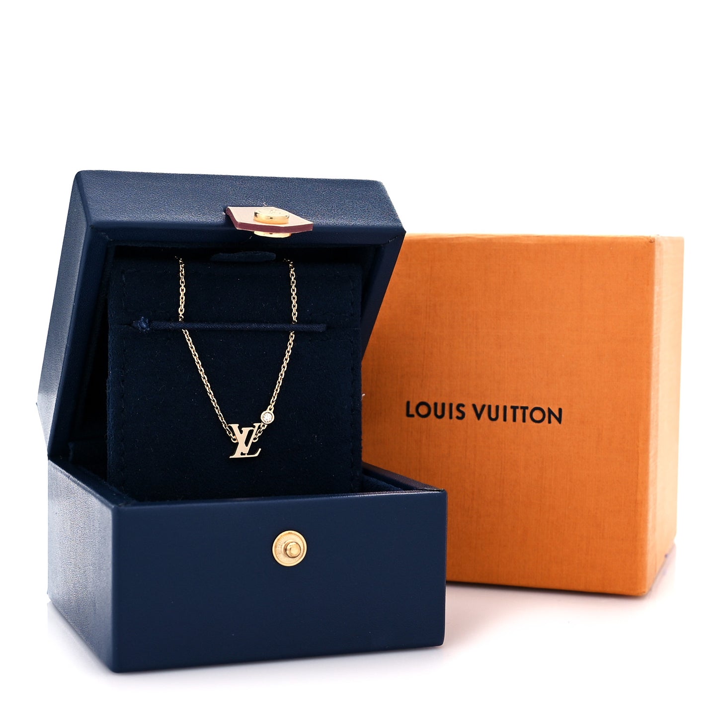 18K Pink Gold Diamond Idylle Blossom LV Pendant Necklace