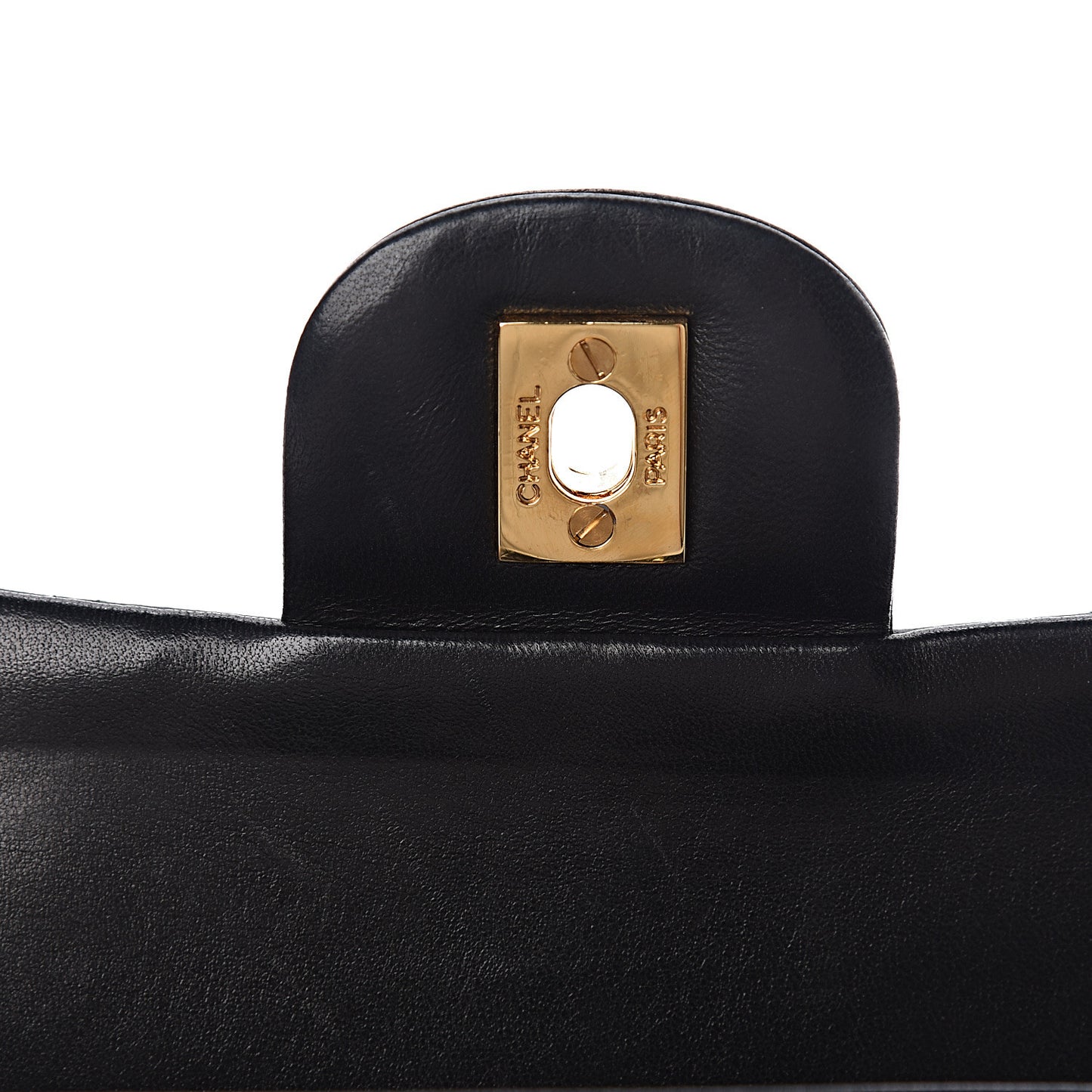 Lambskin Quilted Small Double Flap Black