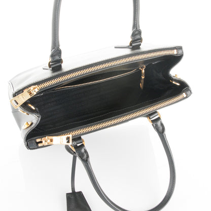 Prada Saffiano Small Galleria Double Zip Tote Black 6 of 9