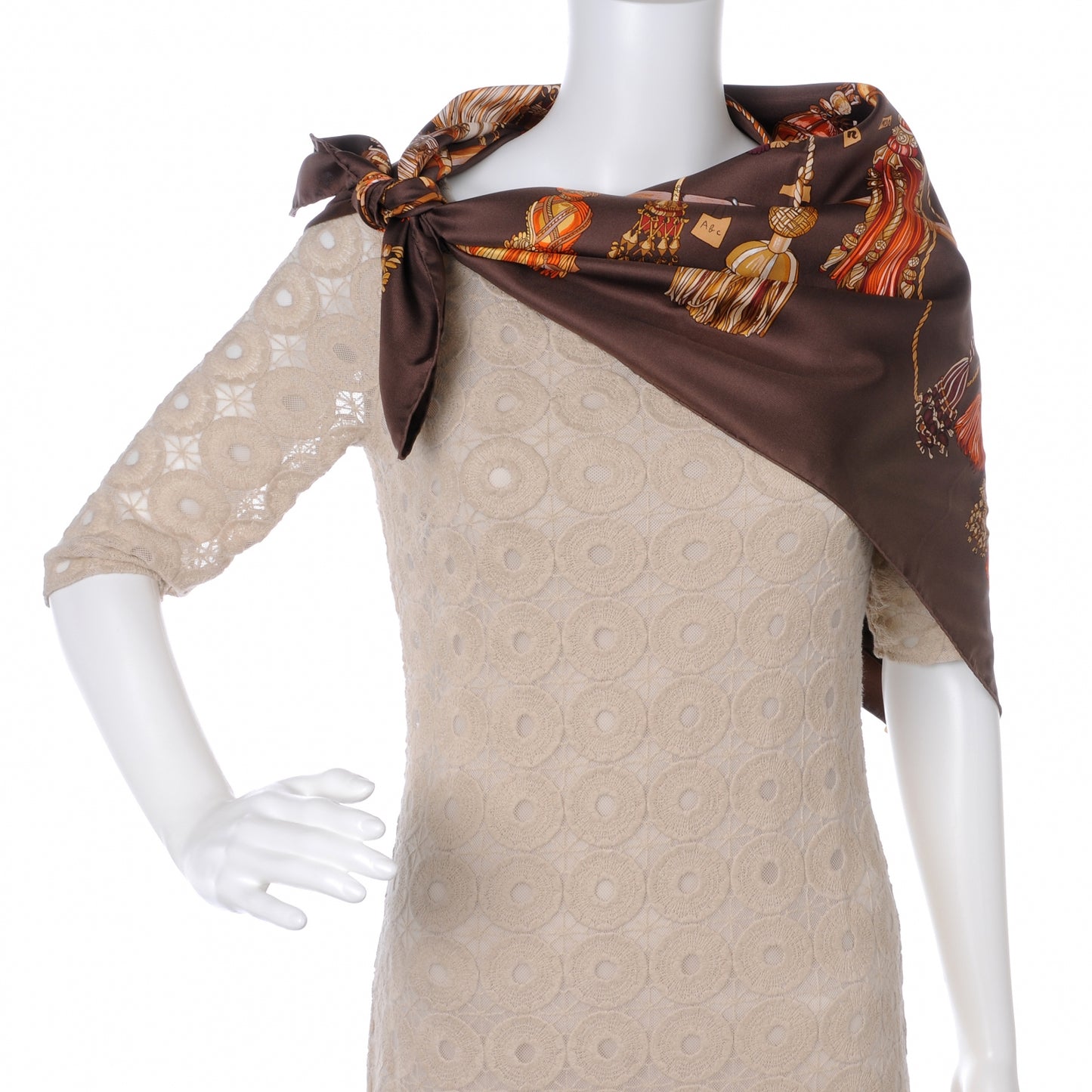 Silk Passementerie Scarf 90