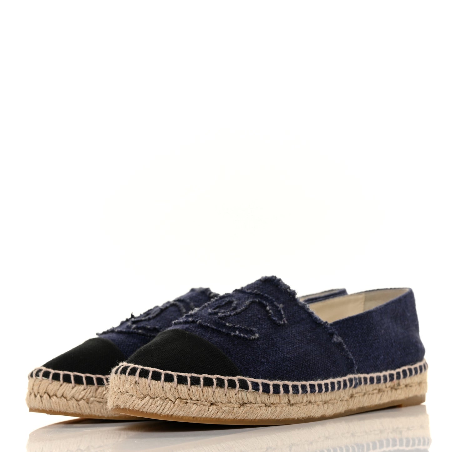 Denim Toile CC Espadrilles 38 Navy Black