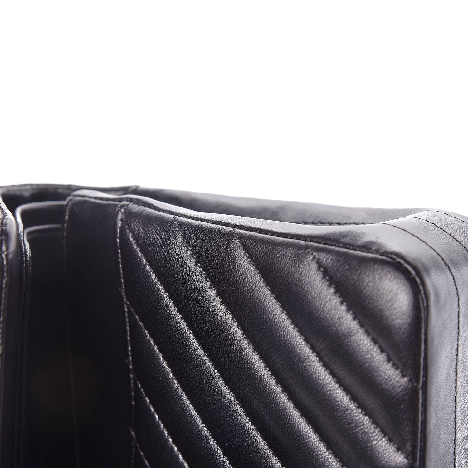 Chanel Lambskin Chevron Quilted Medium Double Flap So Black 14 of 14