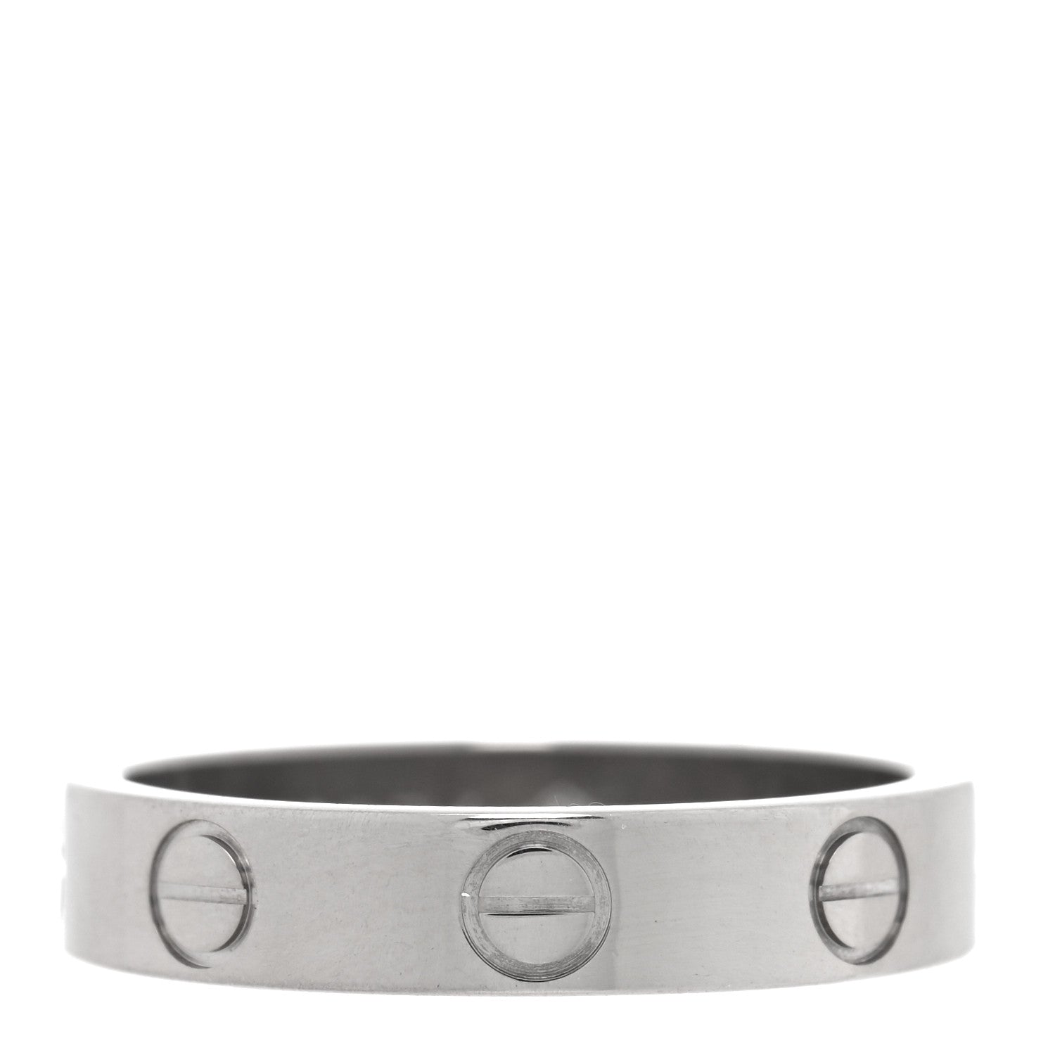Cartier 18K White Gold 3.5mm LOVE Wedding Band Ring 49 5 3 of 4