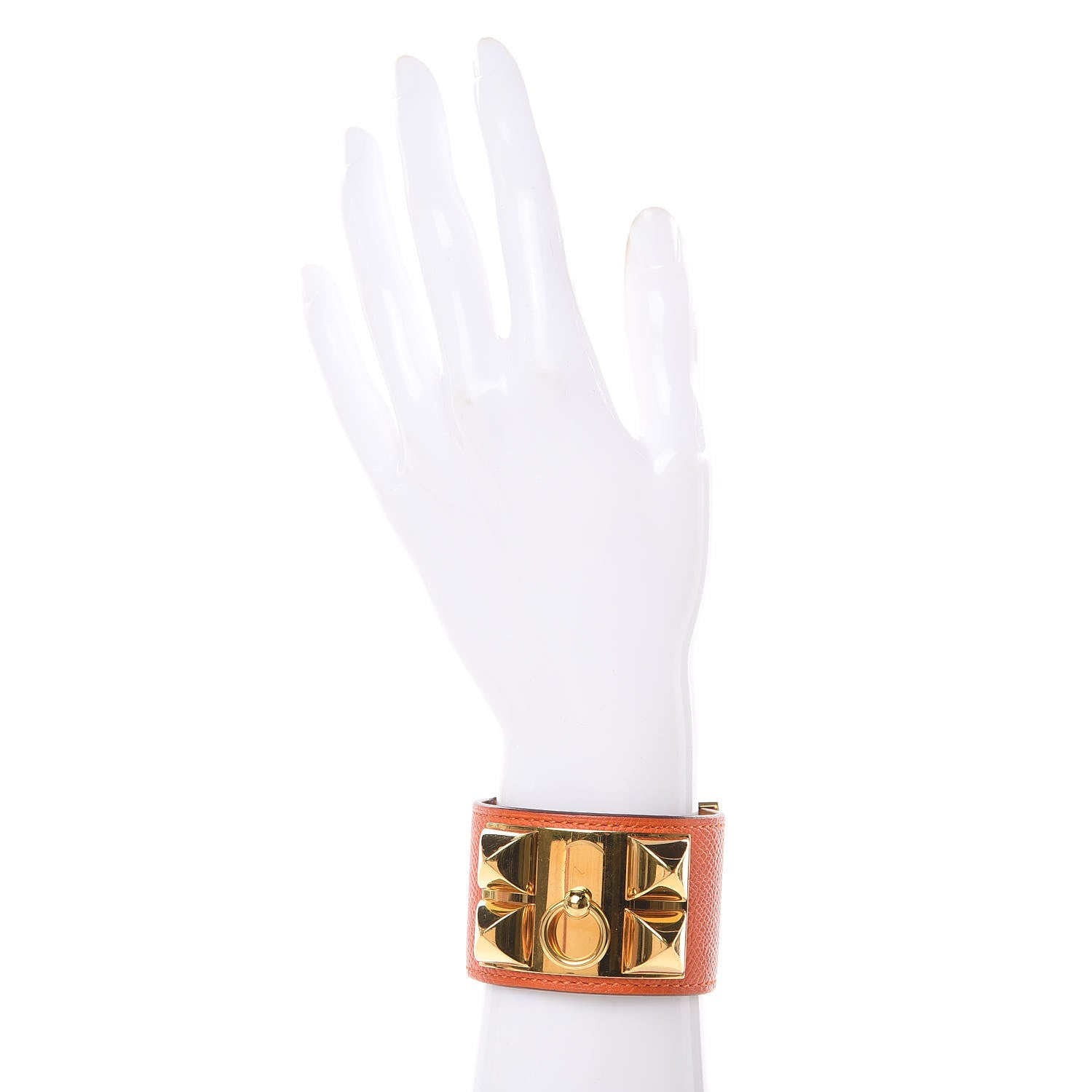 Hermes Epsom Collier de Chien CDC Bracelet S Orange 2 of 7