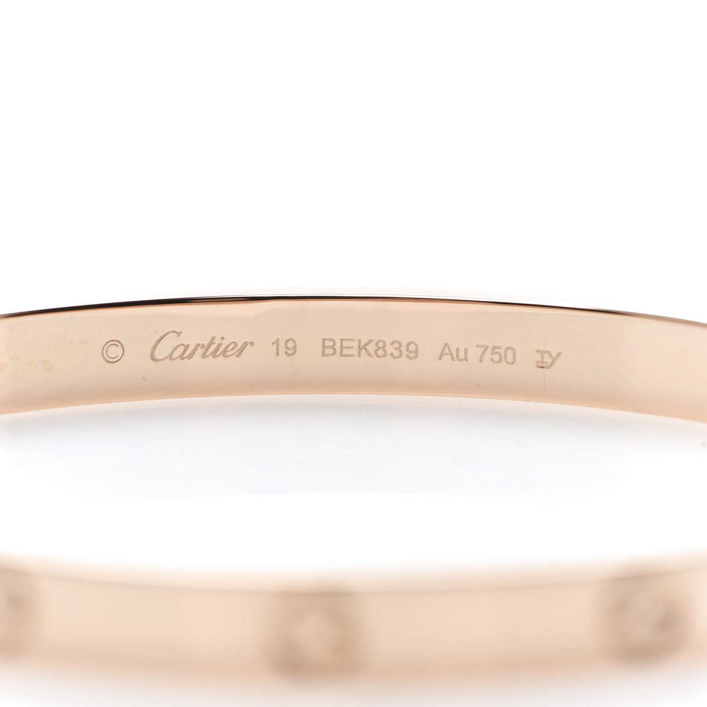 18K Pink Gold LOVE Bracelet 19