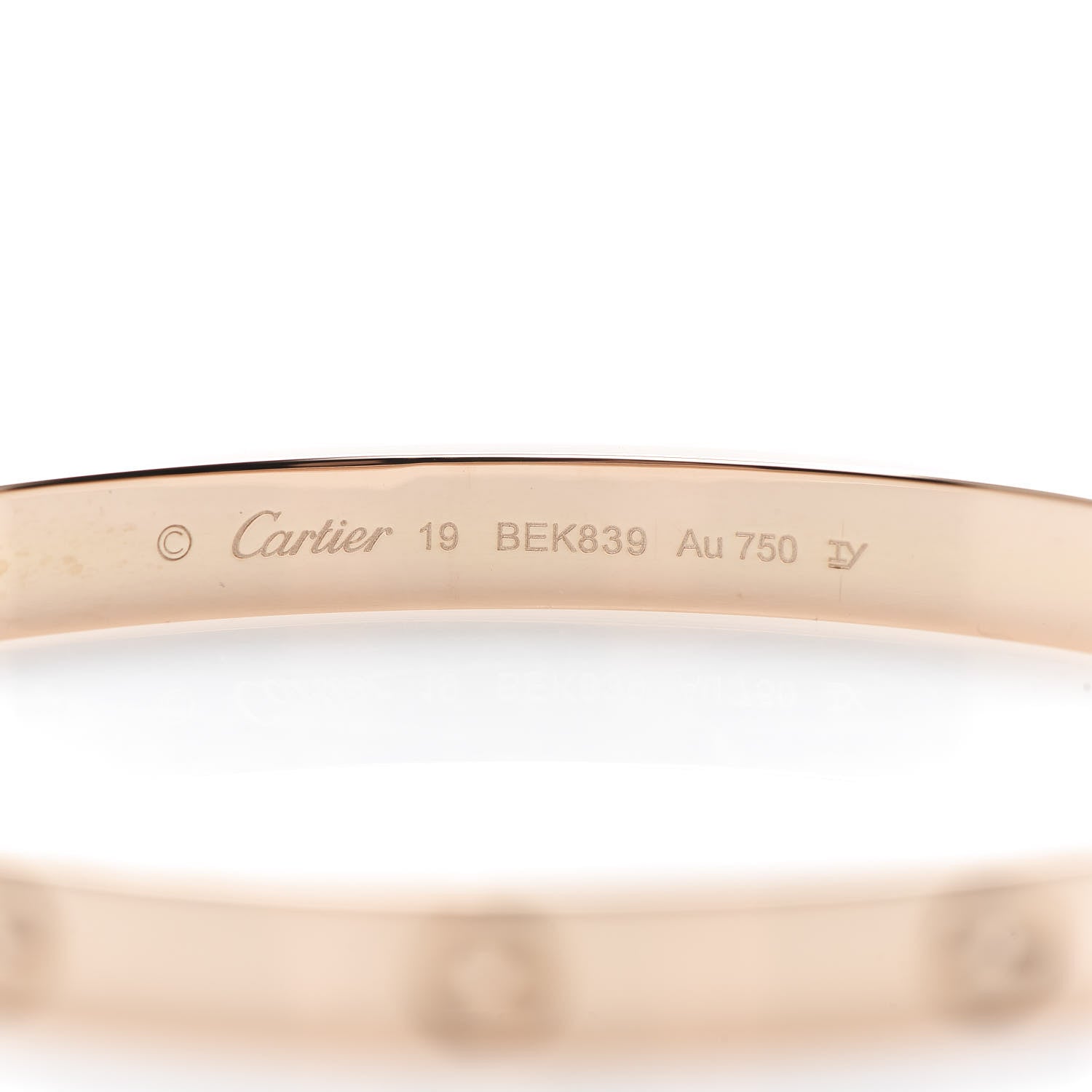 Cartier 18K Pink Gold LOVE Bracelet 19 4 of 7