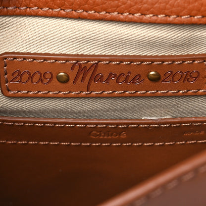 Chloe Calfskin Mini Marcie Round Fringe Crossbody Bag Tan 6 of 8