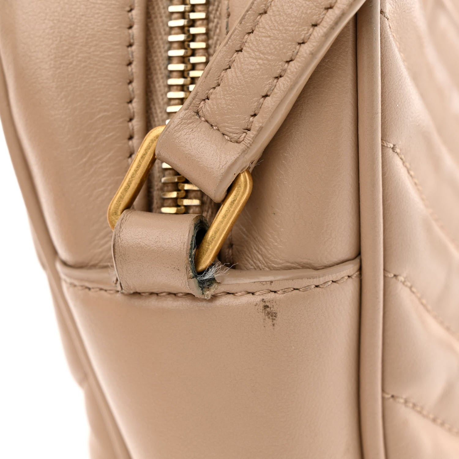 Saint Laurent Calfskin Matelasse Monogram Lou Camera Bag Dark Beige 15 of 15