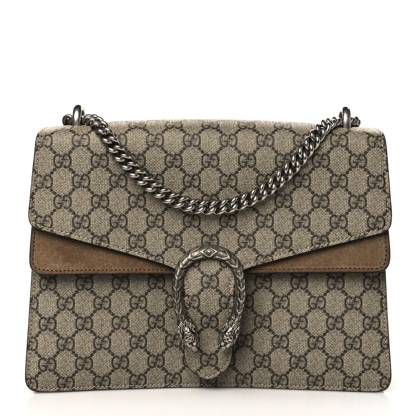 GG Supreme Monogram Medium Dionysus Shoulder Bag Taupe