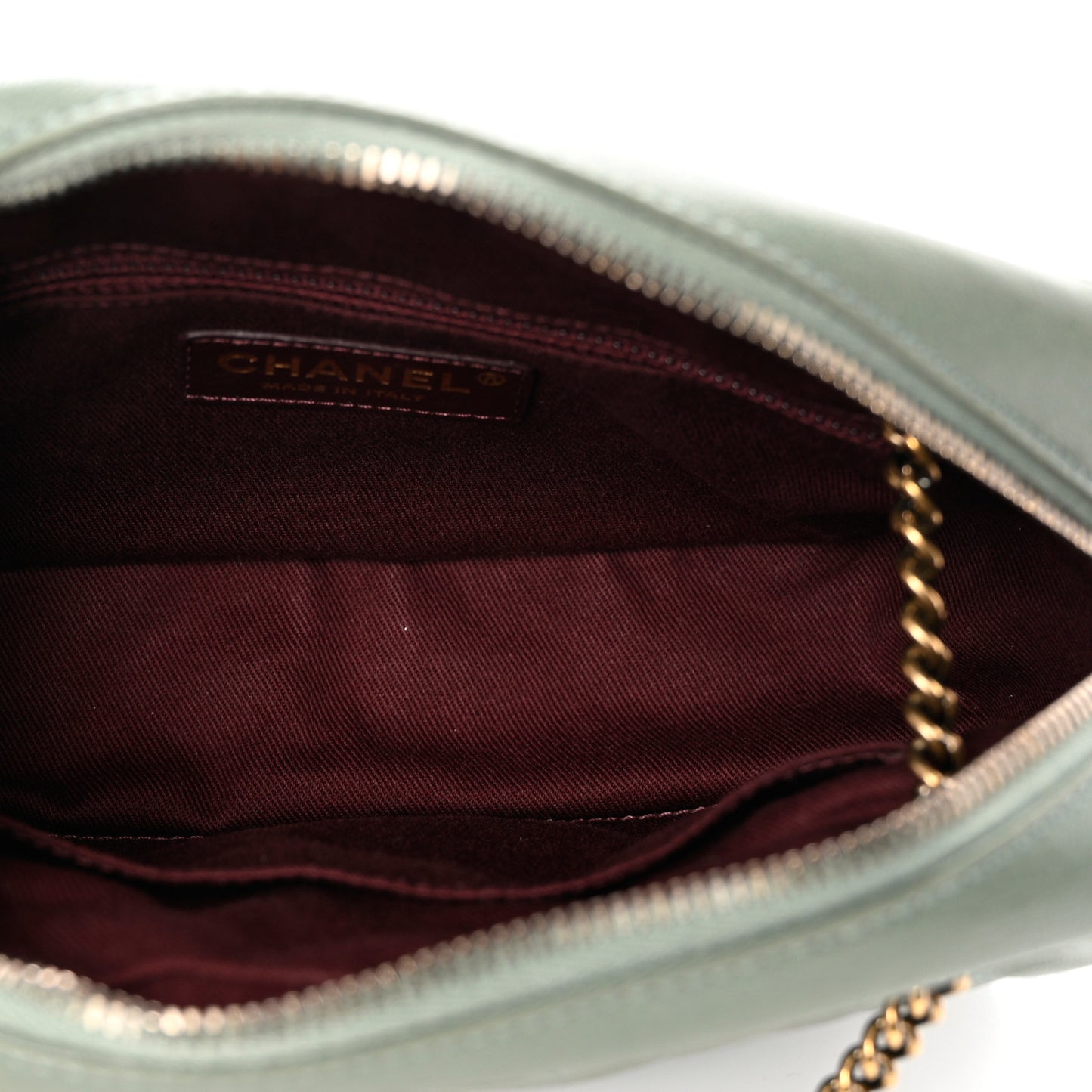Sheepskin Quilted Trapezio Camera Case Green