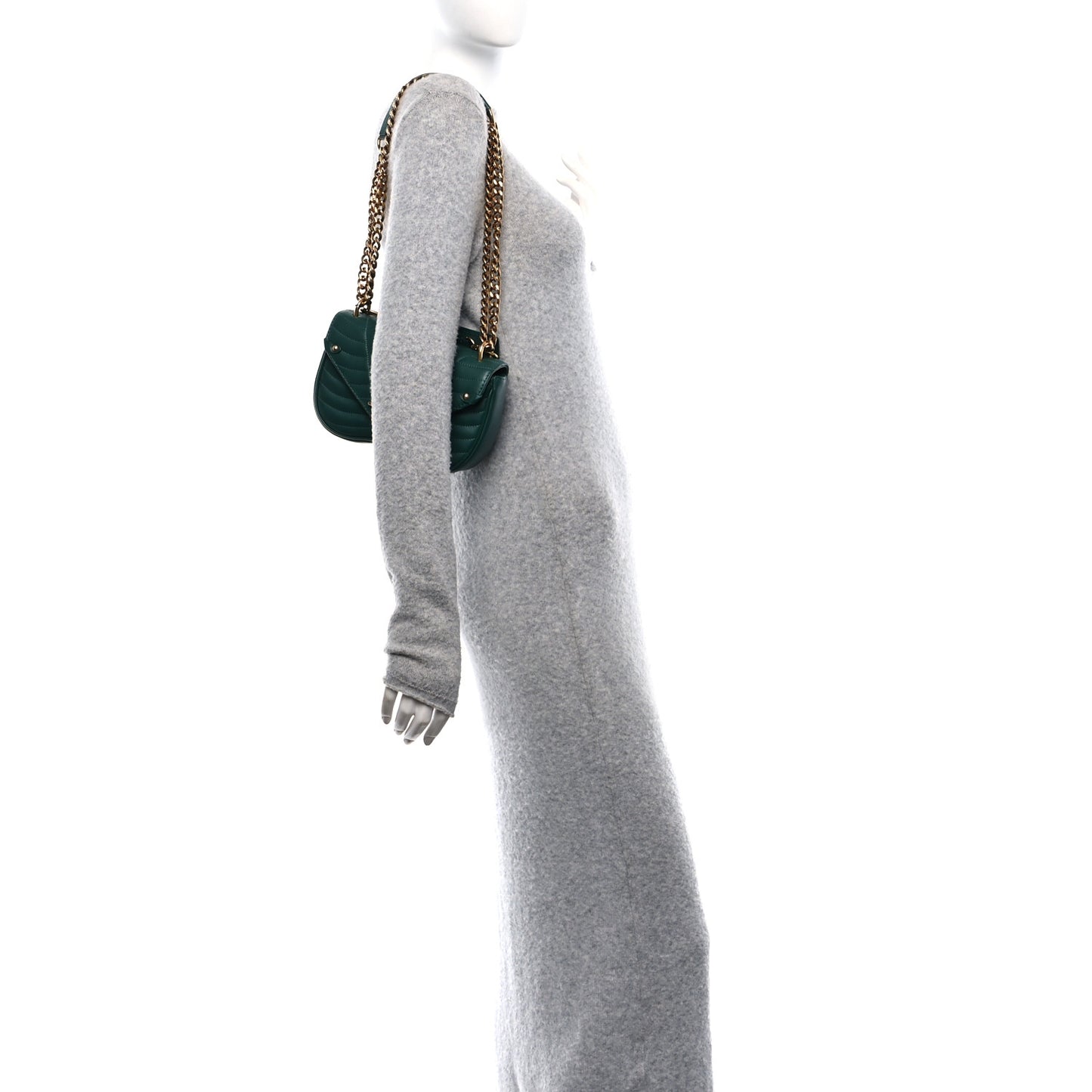Calfskin New Wave Chain PM Emerald